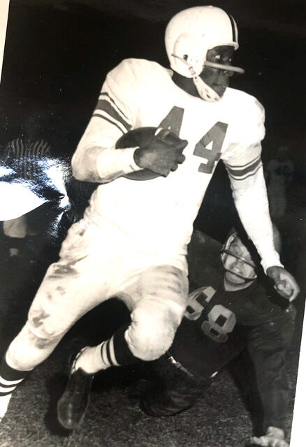 Elbert Dubenion playing for Bluffton College